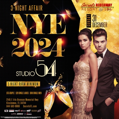 SUNDAY POOL PARTY AND STUDIO 54 - A NIGHT IN NEW YORK: A 3 NIGHT AFFAIR NYE 2024 @ SECRETS HIDEAWAY™