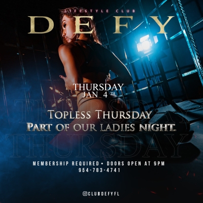TOP-LESS THURSDAY @ DEFY