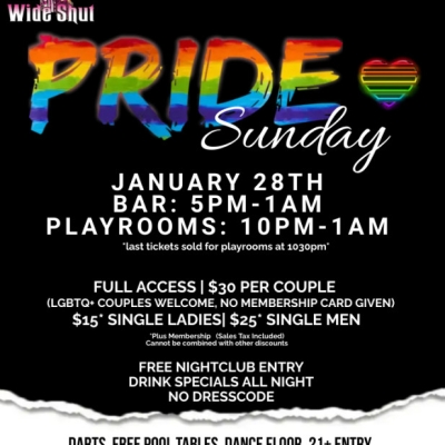 PRIDE SUNDAY AT EYZ WIDE SHUT NIGHTCLUB