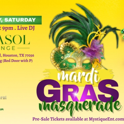 MYSTIQUE ENT. PRESENTS MARDI GRAS MASQUERADE AT PARASOL LOUNGE