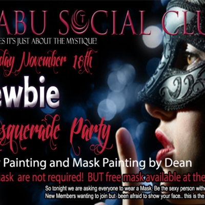 NEWBIE MASQUERADE PARTY WITH BODY PAINTING BY DEAN AT TABU