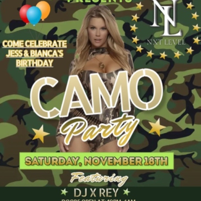 MY FRISKY BUSINESS PRESENTS CAMO PARTY AT NEXT LEVEL NIGHTCLUB